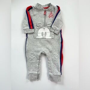 Disney Gray and Red Baby Jumpsuit